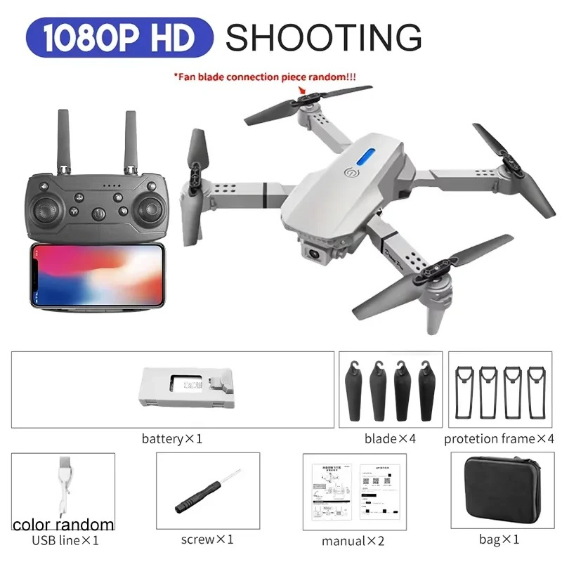 Drone Camera Wide Angle - Helikopter składany E88, profesjonalny dron RC