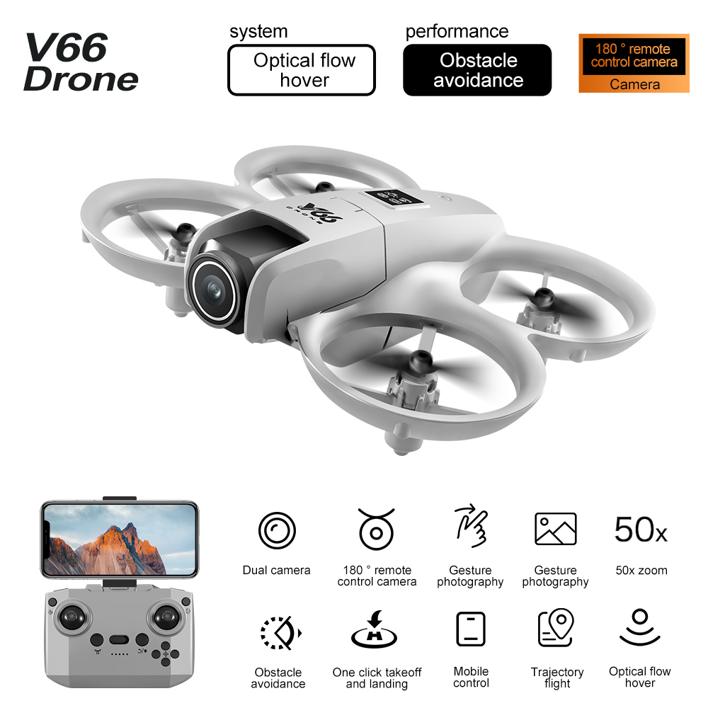 Drone Camera Wide Angle - Dron V66 4K HD z szerokokątną